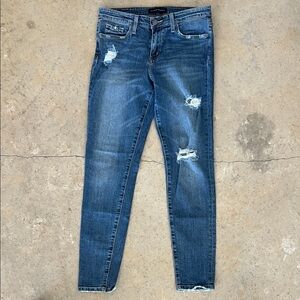 Flying Monkey Distressed Skinny Jeans in Blue